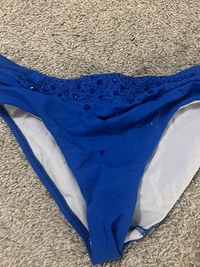 Aquamarina Napoli Blue Rhinestone Bikini Bottoms | Crystal Embellished Swim